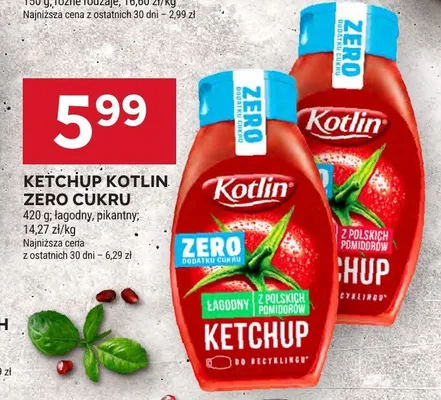 Ketchup Kotlin Zero Cukru promocja w Stokrotka