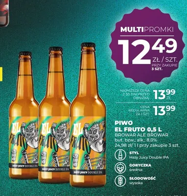 Piwo El Fruto Browar Ale promocja w Duży Ben