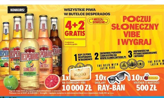 Piwo Desperados Nocturno promocja w Biedronka