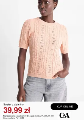 Sweter z dzianiny C&A promocja w C&A