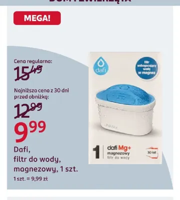 Filtr do wody magnezowy Dafi promocja w Rossmann