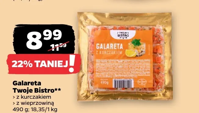 Galareta z wieprzowiną Twoje Bistro promocja w Netto