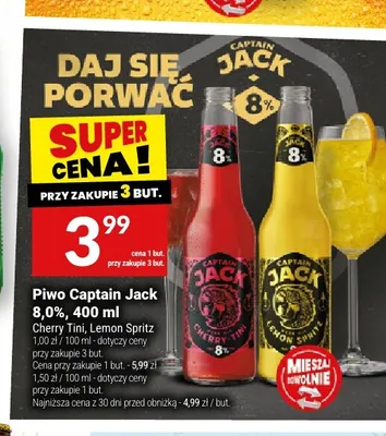 Piwo Captain Jack Lemon Spritz 8,0% promocja w Twój Market