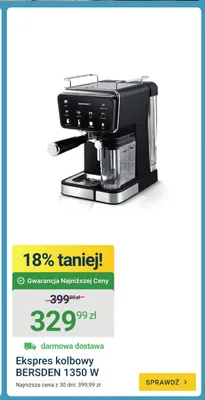 Ekspres kolbowy BERSDEN promocja w ERLI