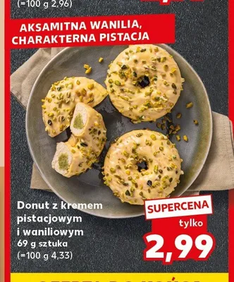 Donut z kremem waniliowym promocja w Kaufland