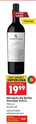Wino Marquês de Borba Alentejo D.O.C. promocja w Biedronka