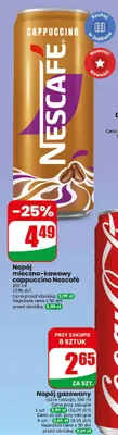 Napój mleczno-kawowy cappuccino Nescafé promocja w Dino