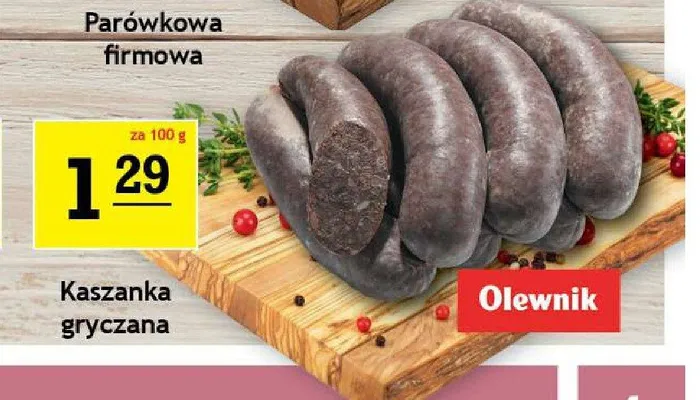 Kaszanka gryczana Olewnik promocja w Gram Market