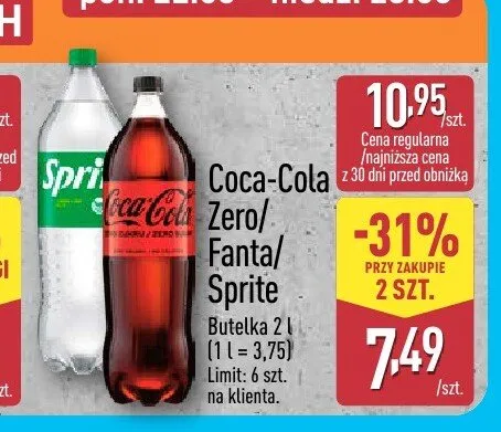 Napój gazowany Sprite promocja w Aldi