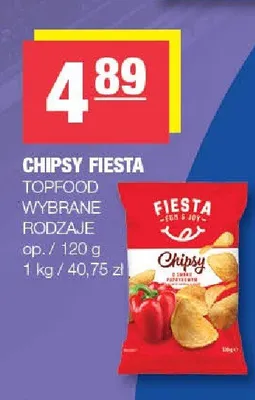 Chipsy paprykowe Fiesta Topfood promocja w SPAR