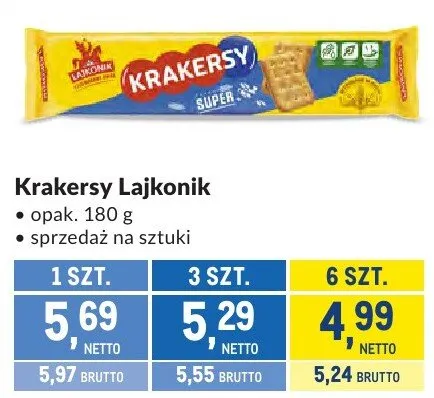 Krakersy Lajkonik promocja w Makro