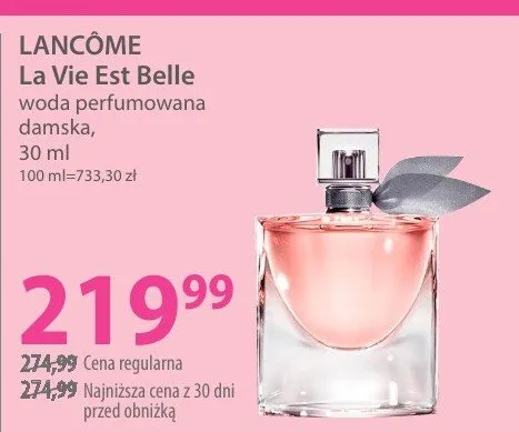 Woda perfumowana damska LANCÔME La Vie Est Belle promocja w Hebe
