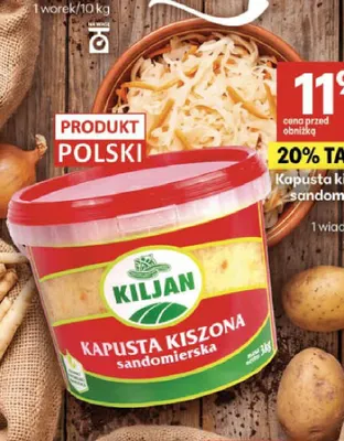 Kapusta kiszona sandomierska Kiljan promocja w Delikatesy Centrum