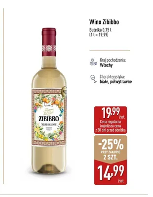 Wino Aromi Del Sud Zibibbo promocja w Aldi