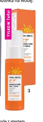 Krem do twarzy z filtrem mineralnym SPF 50+ Maru.derm promocja w Hebe