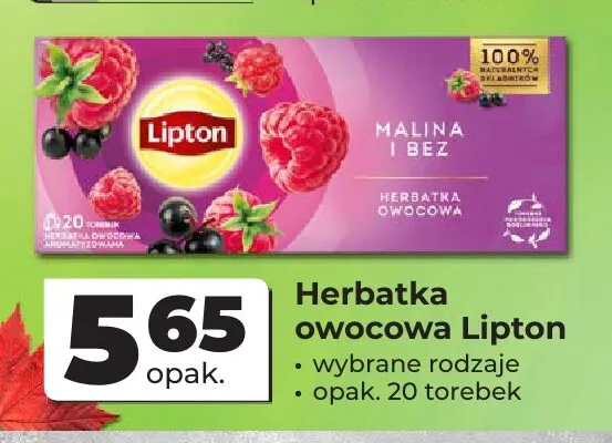 Herbatka owocowa Lipton promocja w Odido