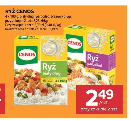 Ryż Cenos brązowy długi promocja w Stokrotka