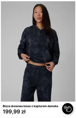 Bluza dresowa loose z kapturem damska promocja w 4F