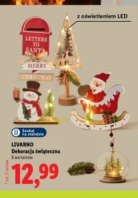 Dekoracja świąteczna z oświetleniem LED Livarno promocja w Lidl