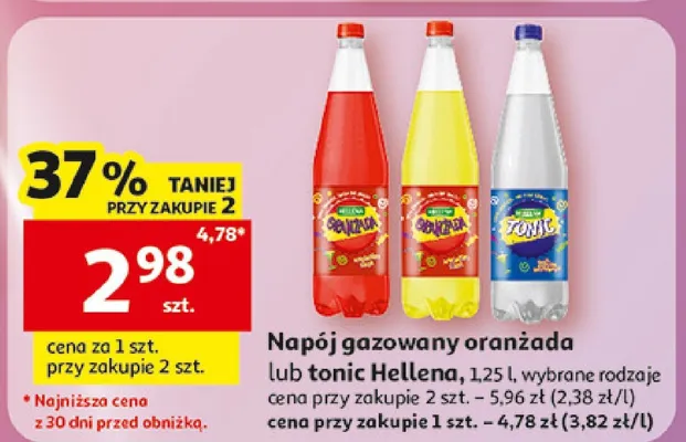 Napój gazowany tonic Hellena promocja w Auchan