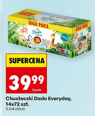 Chusteczki nawilżane Dada Everyday 14-pak promocja w Biedronka