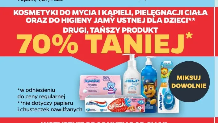 Kosmetyki do mycia i kąpieli, pielęgnacji ciała oraz do higieny jamy ustnej dla dzieci promocja w Netto