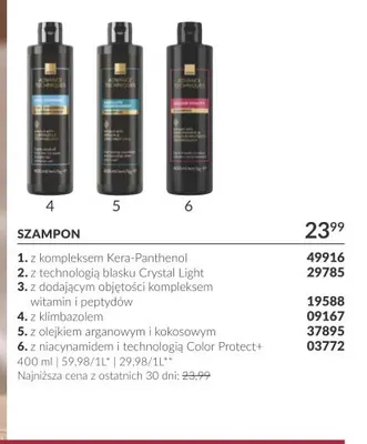 Szampon z kompleksem Kera-Panthenol Avon Advance Techniques promocja w AVON