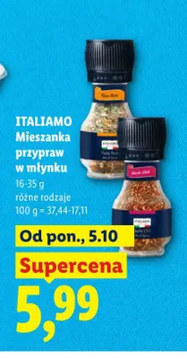 Mieszanka przypraw w młynku Italiamo promocja w Lidl