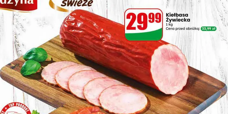 Kiełbasa Żywiecka AGRO Rydzyna promocja w Dino
