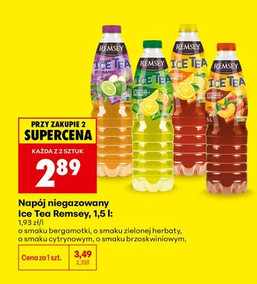 Napój niegazowany Ice Tea Remsey o smaku cytrynowym promocja w Biedronka