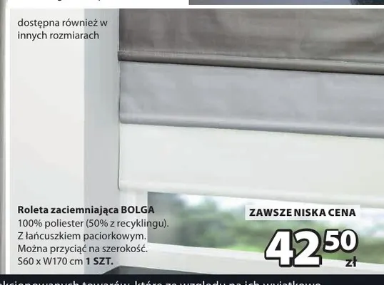 Roleta zaciemniająca Bolga promocja w Jysk