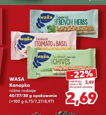 Kanapka Wasa Sandwich Tomato & Basil promocja w Kaufland