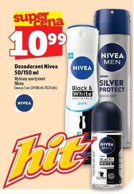 Dezodorant Nivea Men Black & White Invisible roll-on promocja w TOPAZ