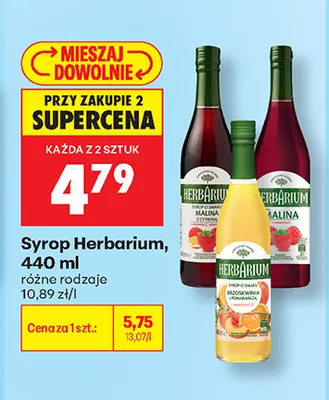 Syrop Herbarium malina promocja w Biedronka