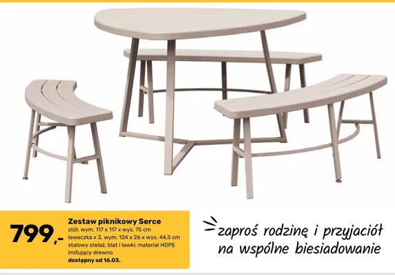 Zestaw piknikowy Serce promocja w Bricomarche