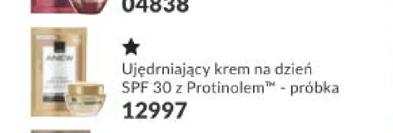 Ujędrniający krem na dzień SPF 30 z Protinolem Anew próbka promocja w AVON