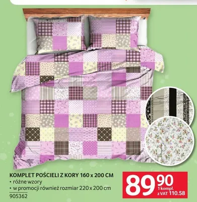 Komplet pościeli z kory 160x200 cm promocja w Selgros