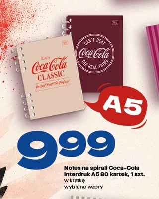 Notes na spirali A5 Interdruk Coca-Cola 80 kartek promocja w Twój Market