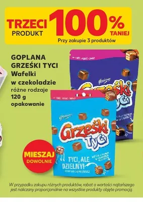 Wafelki w czekoladzie GOPLANA GRZEŚKI TYCI promocja w Kaufland