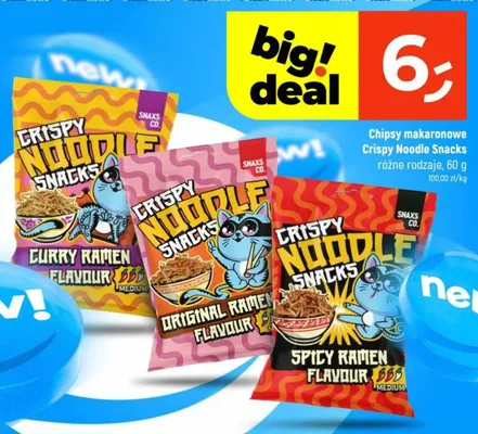 Chipsy makaronowe Original Ramen Flavour Snaxs Co. promocja w Dealz