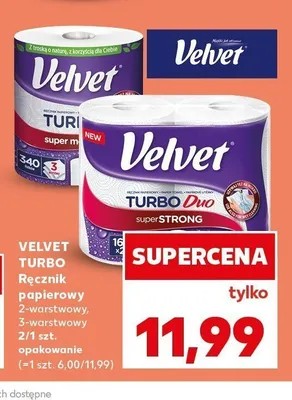 Ręcznik papierowy Velvet Turbo Duo promocja w Kaufland