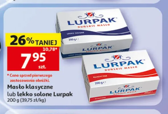 Masło klasyczne Lurpak promocja w Auchan