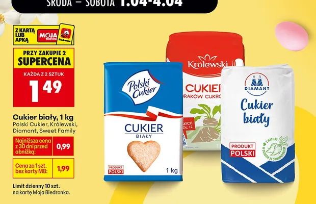 Cukier biały promocja w Biedronka