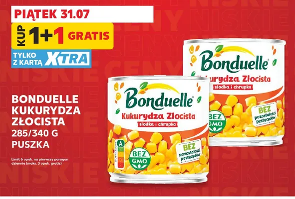 Kukurydza konserwowa Bonduelle Złocista promocja w Kaufland