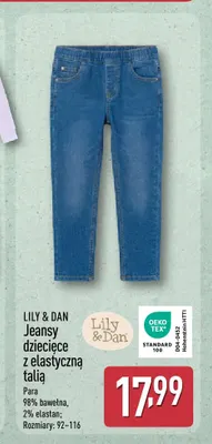 Jeansy dziecięce z elastyczną talią Lily & Dan promocja w Aldi