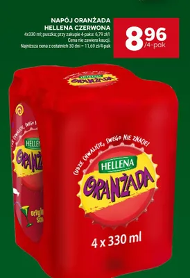 Napój Oranżada Hellena czerwona 4-pak 330ml promocja w Stokrotka