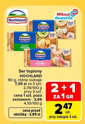 Ser topiony Hochland promocja w Carrefour Market