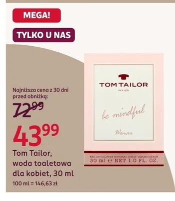 Woda toaletowa dla kobiet Tom Tailor promocja w Rossmann