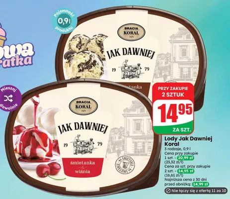 Lody Jak Dawniej Bracia Koral promocja w Dino