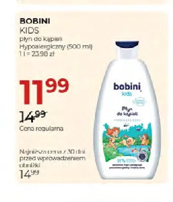 Płyn do kąpieli hypoalergiczny Bobini Kids promocja w Drogerie Jawa